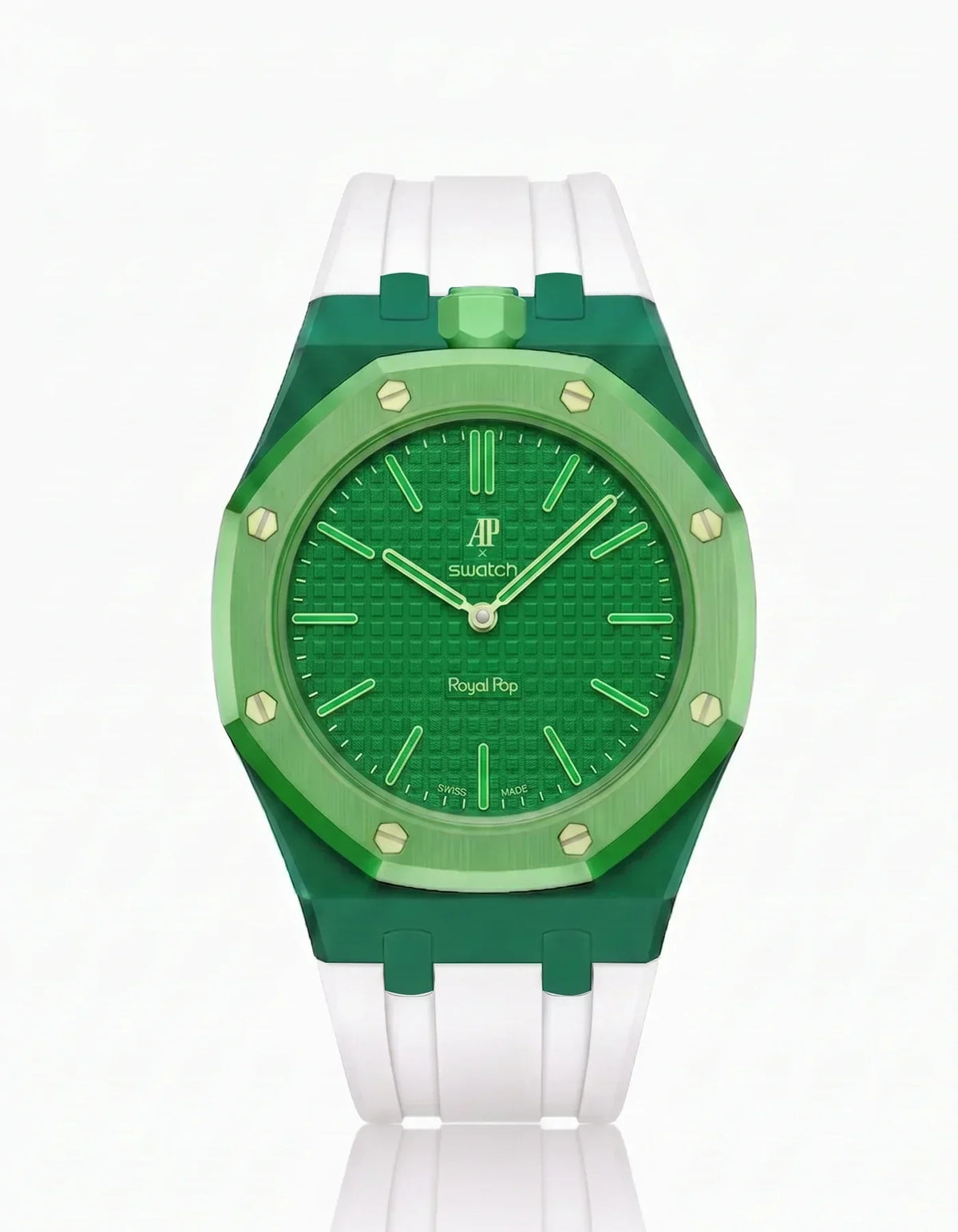 Silicone Strap & Case Royal Pop Green Eight(Customize Colors)