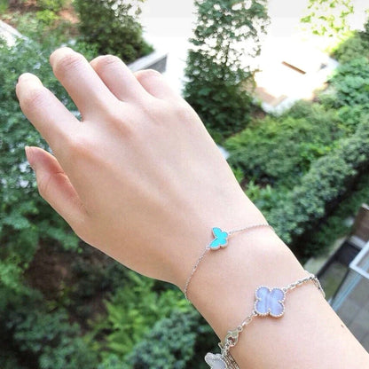 [Vera Jewelry]BUTTERFLY TURQUOISE BUTTERFLY BRACELET SILVER