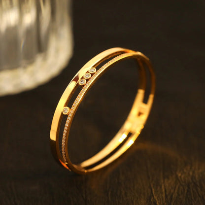 [Vera Jewelry]Move Romane Diamond Bangle Bracelet