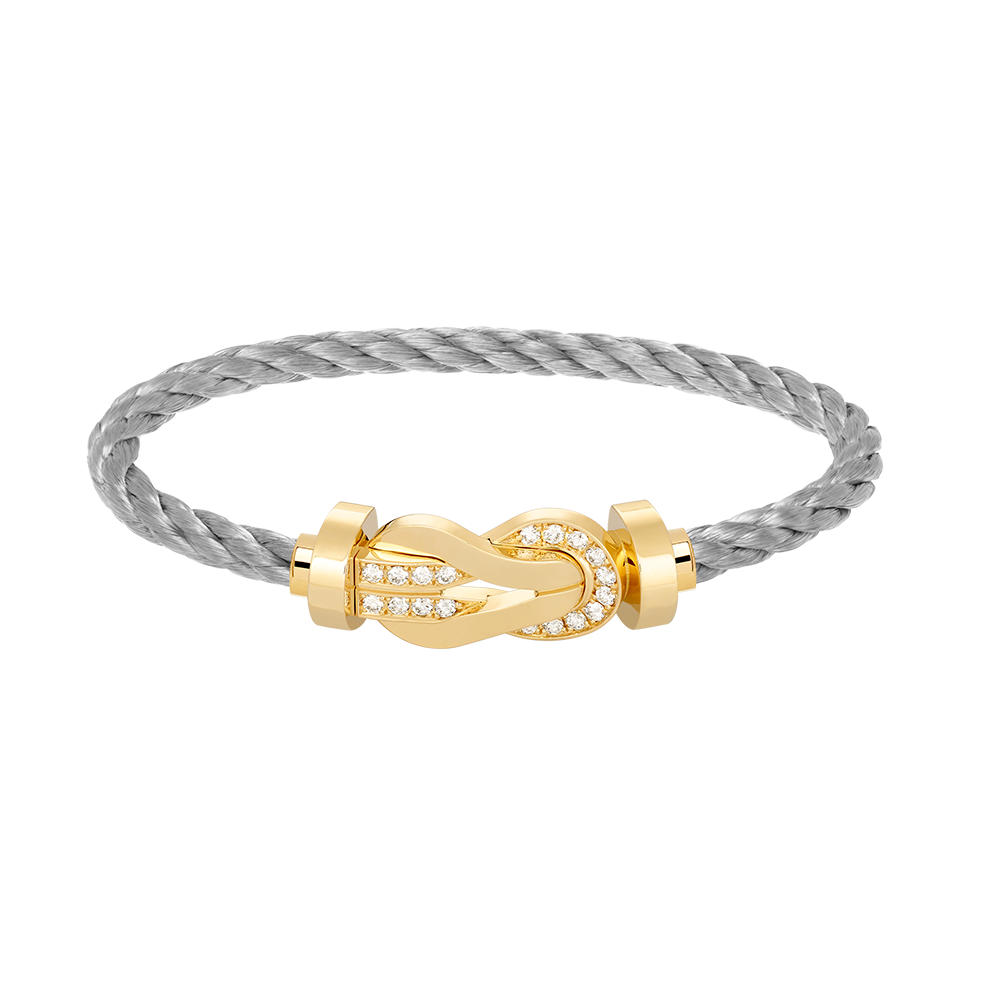 [Vera Jewelry]CHANCE LARGE 8 FIGURE BUCKLE HALF DIAMOND BRACELET GOLD