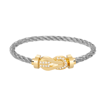 [Vera Jewelry]CHANCE LARGE 8 FIGURE BUCKLE HALF DIAMOND BRACELET GOLD