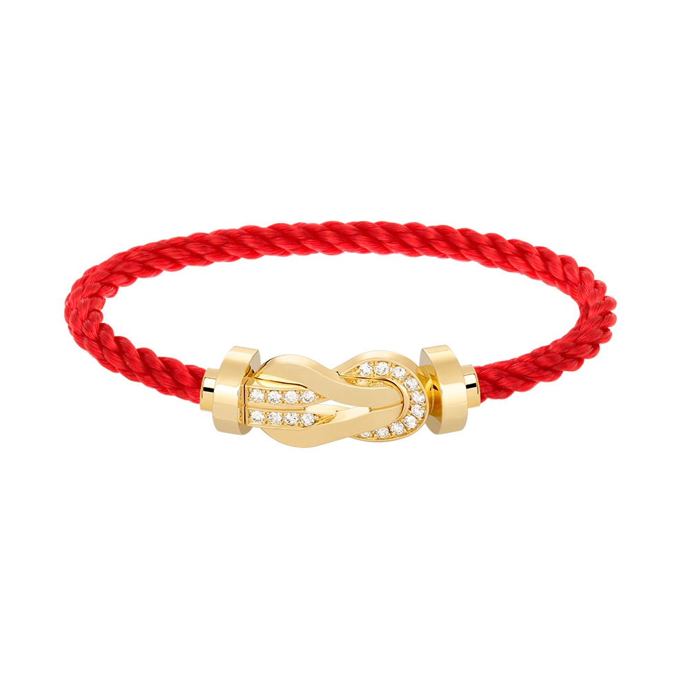 [Vera  Jewelry]CHANCE LARGE 8 FIGURE BUCKLE HALF DIAMOND BRACELET GOLD