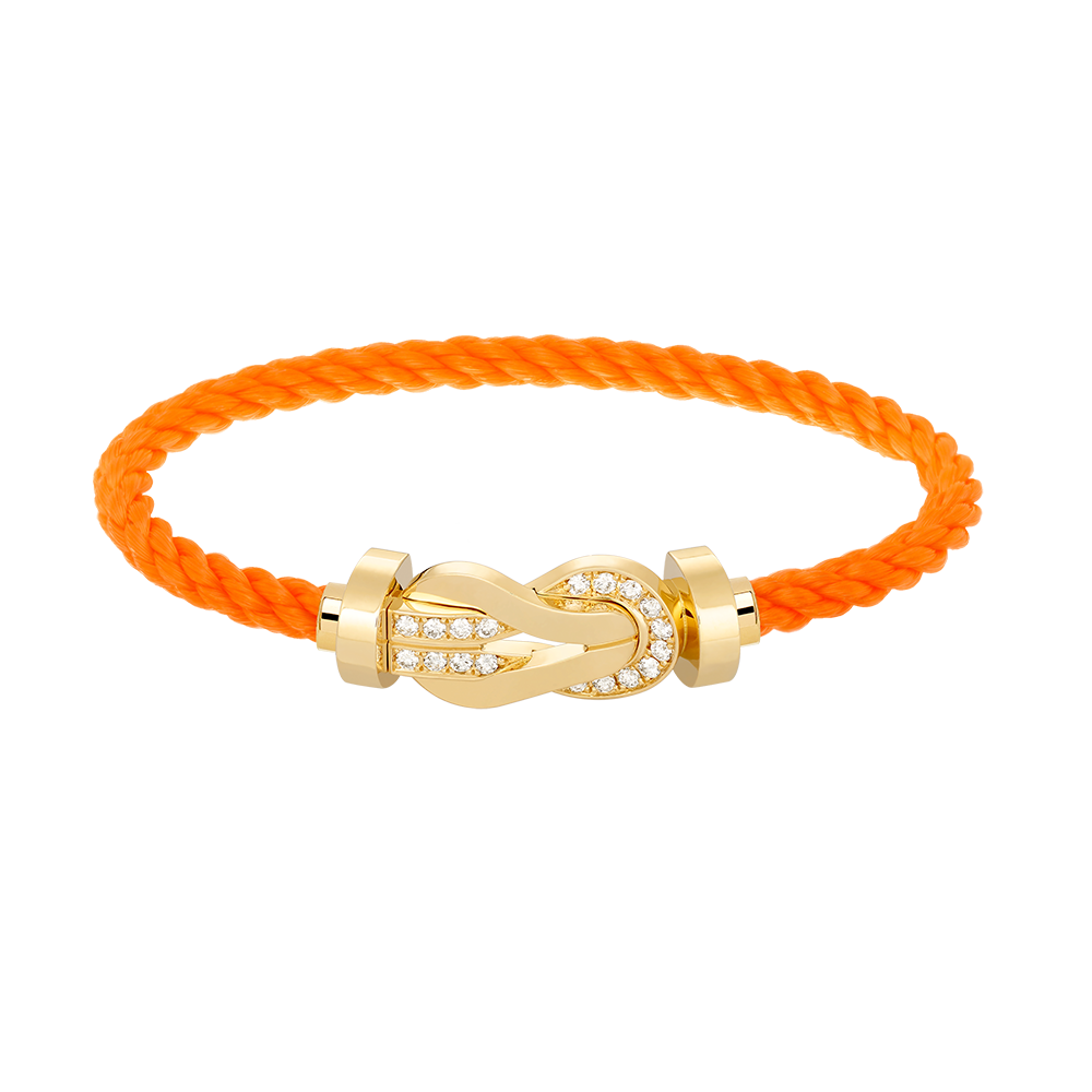 [Vera  Jewelry]CHANCE LARGE 8 FIGURE BUCKLE HALF DIAMOND BRACELET GOLD