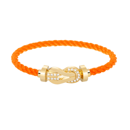 [Vera Jewelry]CHANCE LARGE 8 FIGURE BUCKLE HALF DIAMOND BRACELET GOLD