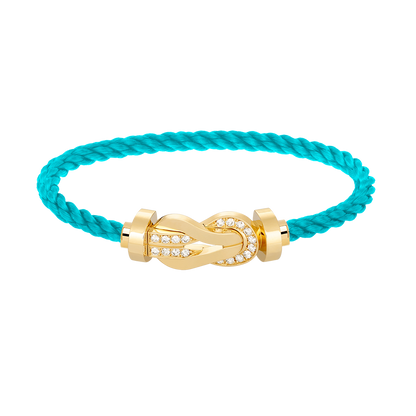 [Vera  Jewelry]CHANCE LARGE 8 FIGURE BUCKLE HALF DIAMOND BRACELET GOLD