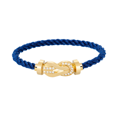 [Vera  Jewelry]CHANCE LARGE 8 FIGURE BUCKLE HALF DIAMOND BRACELET GOLD