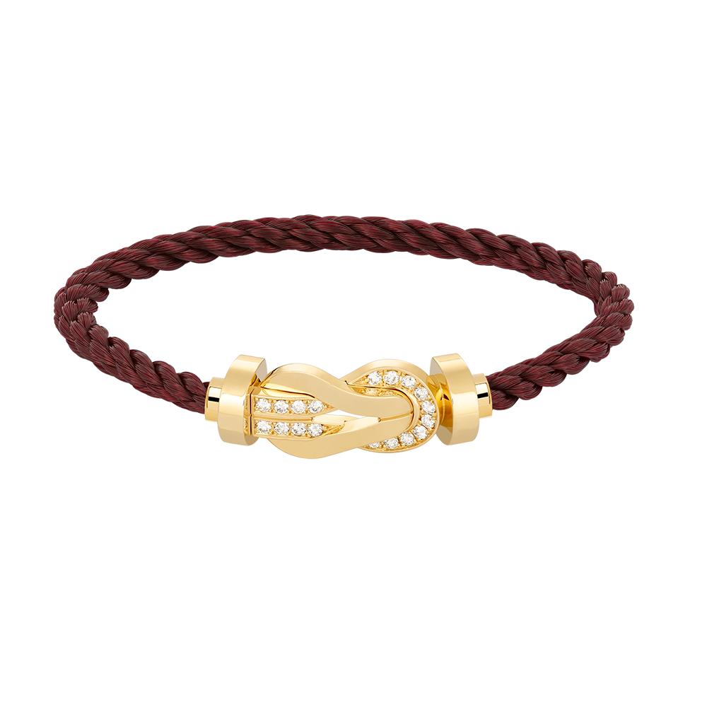 [Vera  Jewelry]CHANCE LARGE 8 FIGURE BUCKLE HALF DIAMOND BRACELET GOLD