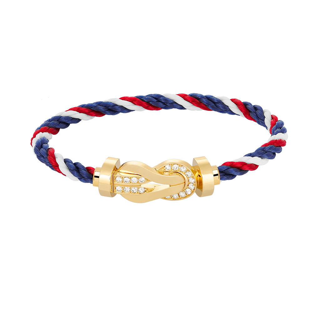 [Vera  Jewelry]CHANCE LARGE 8 FIGURE BUCKLE HALF DIAMOND BRACELET GOLD