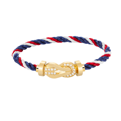 [Vera Jewelry]CHANCE LARGE 8 FIGURE BUCKLE HALF DIAMOND BRACELET GOLD