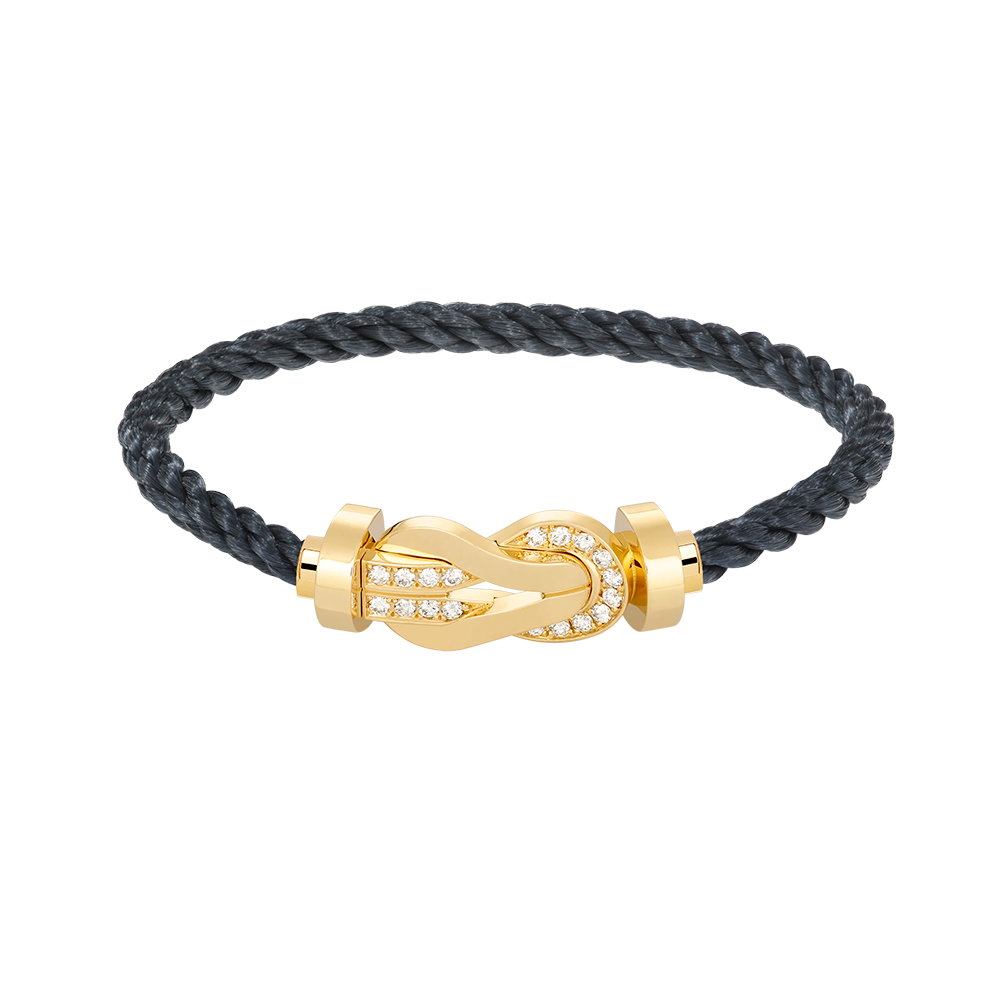 [Vera  Jewelry]CHANCE LARGE 8 FIGURE BUCKLE HALF DIAMOND BRACELET GOLD