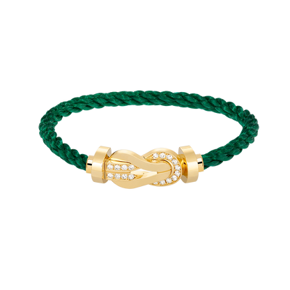 [Vera  Jewelry]CHANCE LARGE 8 FIGURE BUCKLE HALF DIAMOND BRACELET GOLD