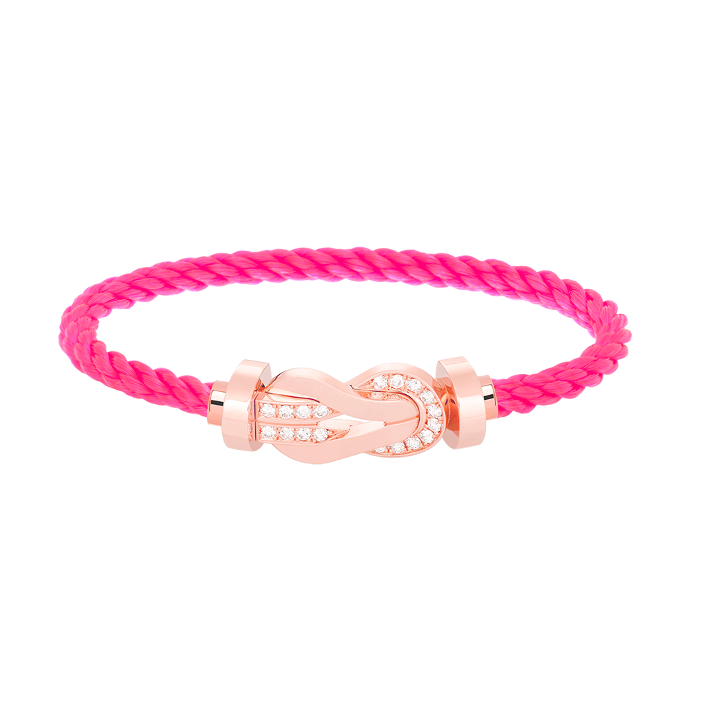 [Vera  Jewelry]CHANCE LARGE 8 FIGURE BUCKLE HALF DIAMOND BRACELET ROSE GOLD