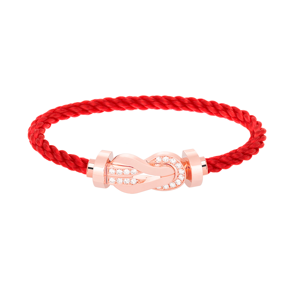 [Vera  Jewelry]CHANCE LARGE 8 FIGURE BUCKLE HALF DIAMOND BRACELET ROSE GOLD