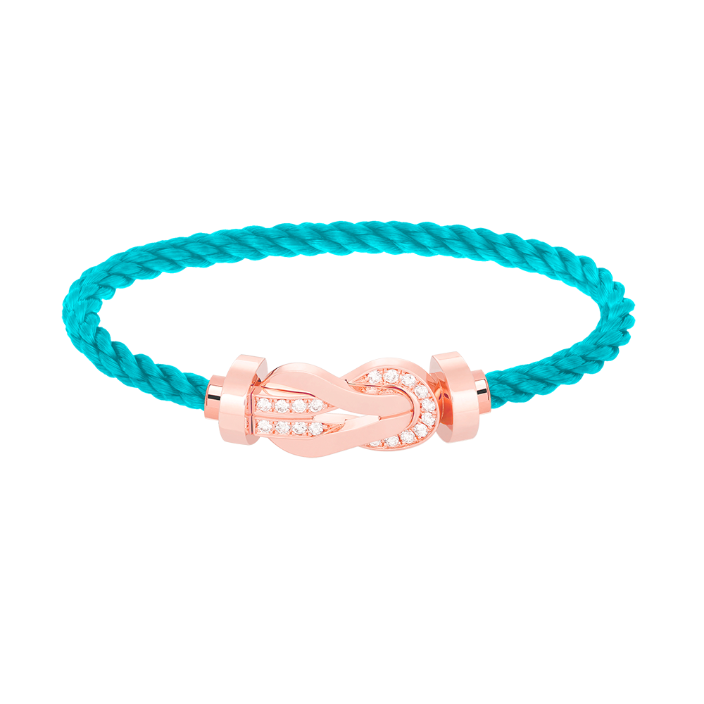 [Vera Jewelry]CHANCE LARGE 8 FIGURE BUCKLE HALF DIAMOND BRACELET ROSE GOLD
