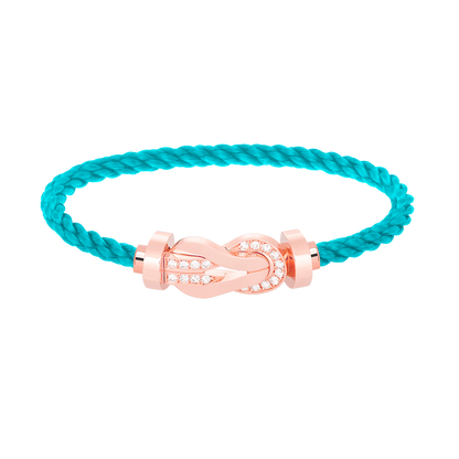 [Vera  Jewelry]CHANCE LARGE 8 FIGURE BUCKLE HALF DIAMOND BRACELET ROSE GOLD