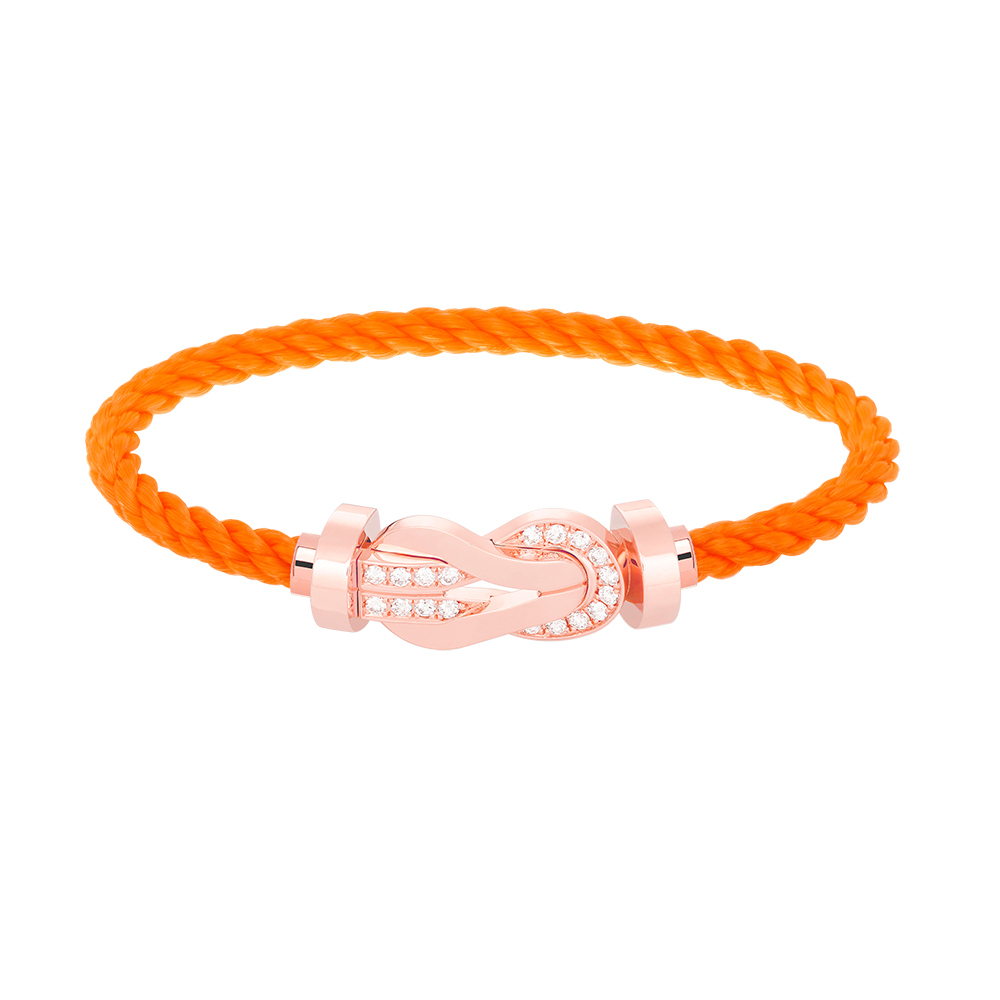 [Vera  Jewelry]CHANCE LARGE 8 FIGURE BUCKLE HALF DIAMOND BRACELET ROSE GOLD