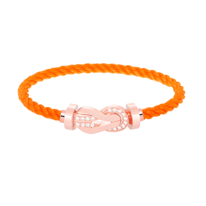 [Vera  Jewelry]CHANCE LARGE 8 FIGURE BUCKLE HALF DIAMOND BRACELET ROSE GOLD