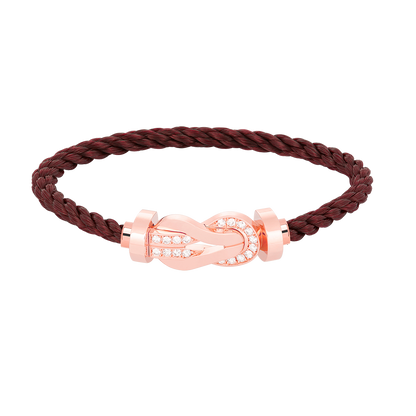 [Vera Jewelry]CHANCE LARGE 8 FIGURE BUCKLE HALF DIAMOND BRACELET ROSE GOLD