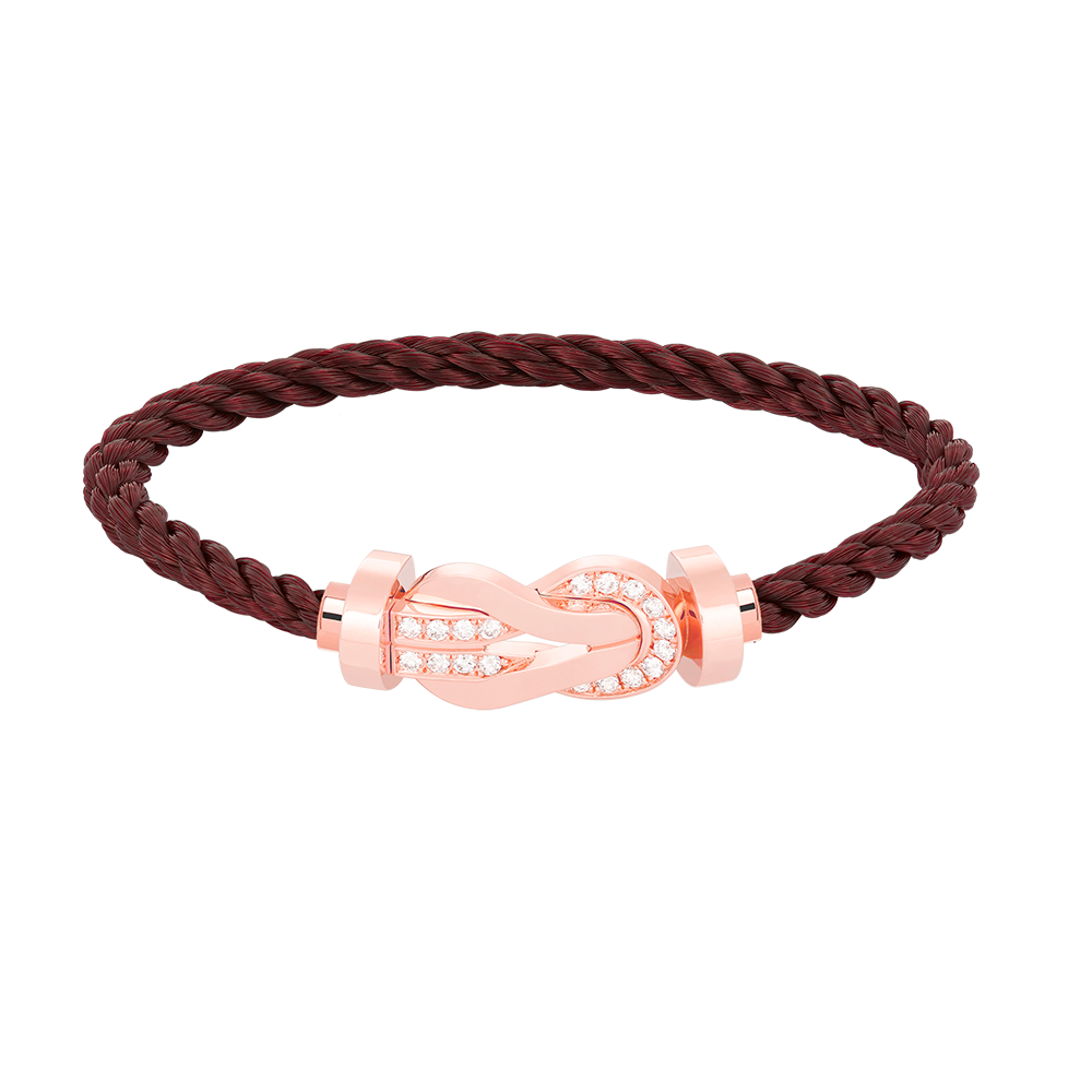 [Vera  Jewelry]CHANCE LARGE 8 FIGURE BUCKLE HALF DIAMOND BRACELET ROSE GOLD