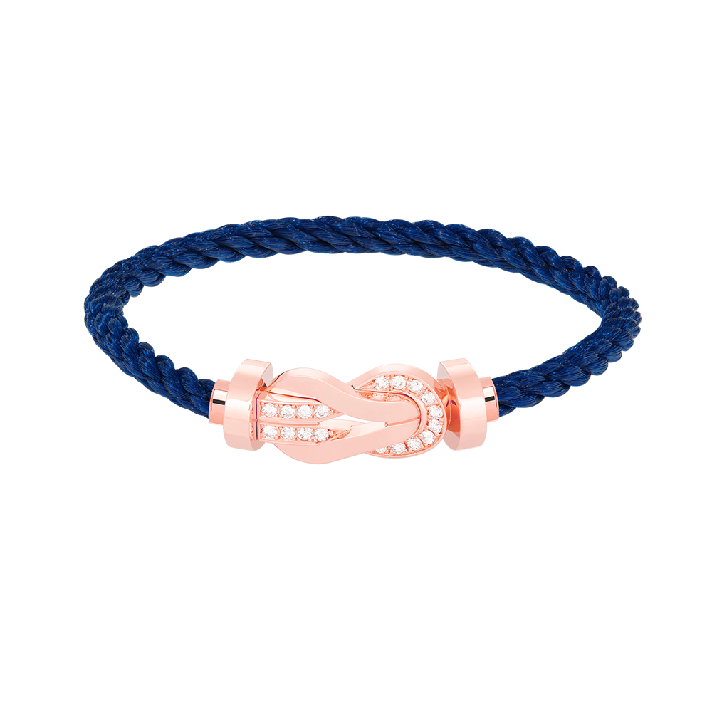 [Vera Jewelry]CHANCE LARGE 8 FIGURE BUCKLE HALF DIAMOND BRACELET ROSE GOLD
