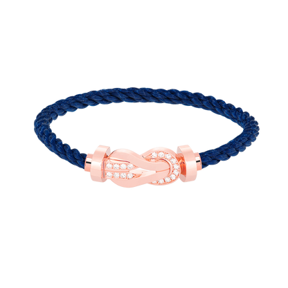 [Vera  Jewelry]CHANCE LARGE 8 FIGURE BUCKLE HALF DIAMOND BRACELET ROSE GOLD
