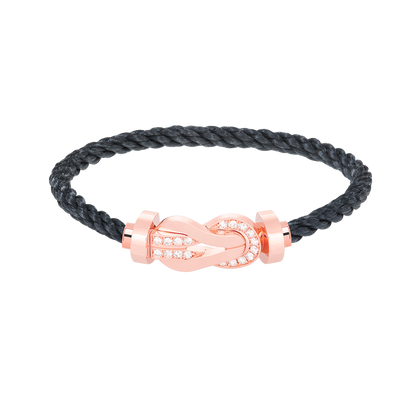 [Vera  Jewelry]CHANCE LARGE 8 FIGURE BUCKLE HALF DIAMOND BRACELET ROSE GOLD