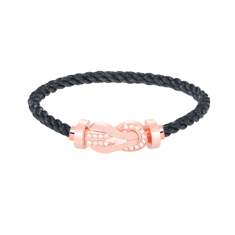 [Vera Jewelry]CHANCE LARGE 8 FIGURE BUCKLE HALF DIAMOND BRACELET ROSE GOLD