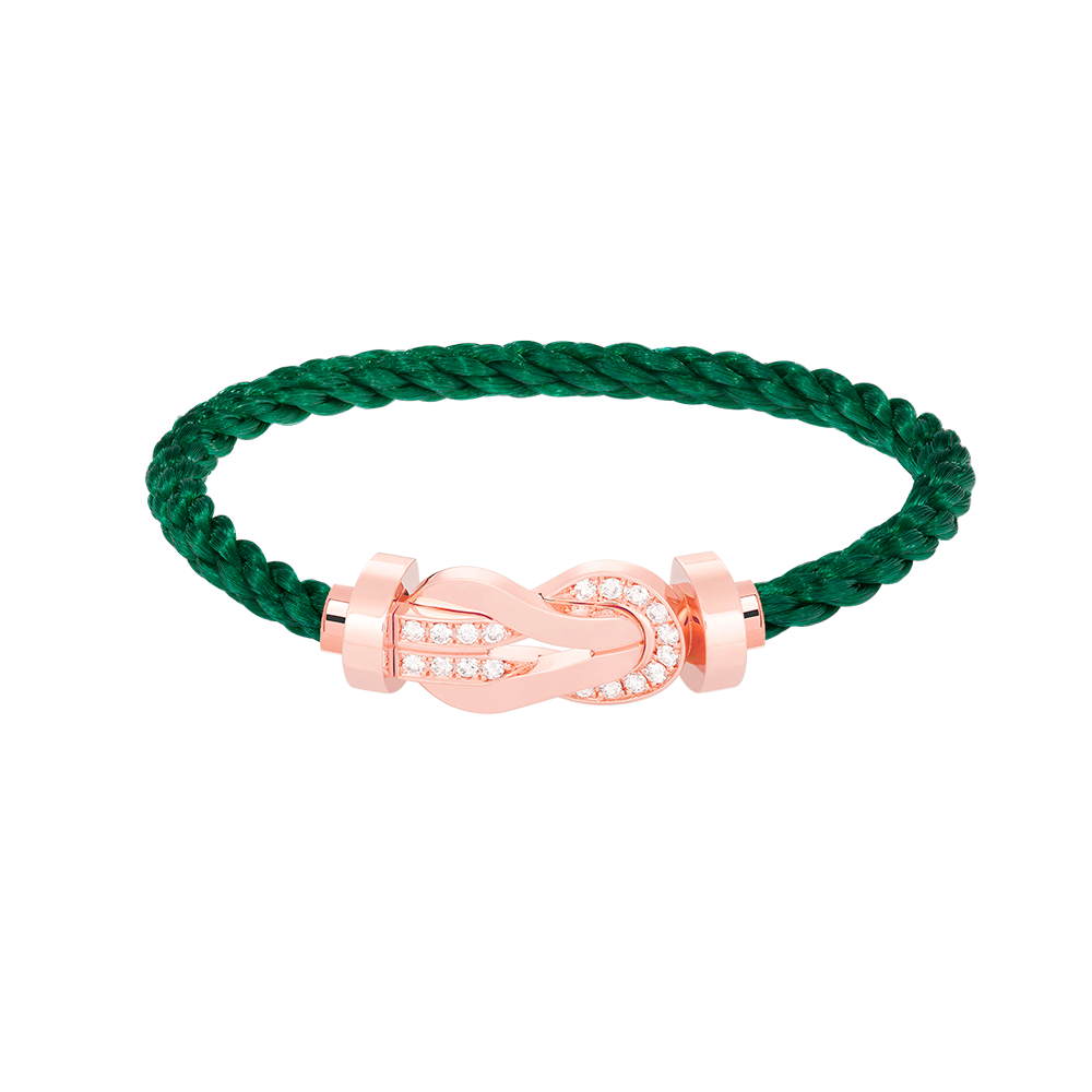 [Vera  Jewelry]CHANCE LARGE 8 FIGURE BUCKLE HALF DIAMOND BRACELET ROSE GOLD