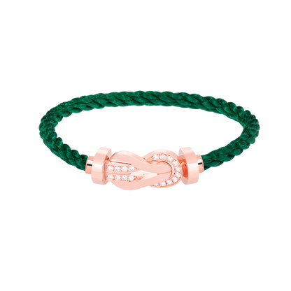 [Vera Jewelry]CHANCE LARGE 8 FIGURE BUCKLE HALF DIAMOND BRACELET ROSE GOLD
