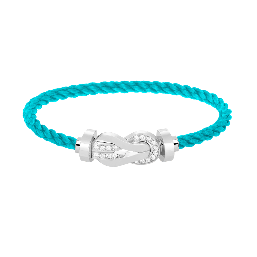 [Vera  Jewelry]CHANCE LARGE 8 FIGURE BUCKLE HALF DIAMOND BRACELET SILVER