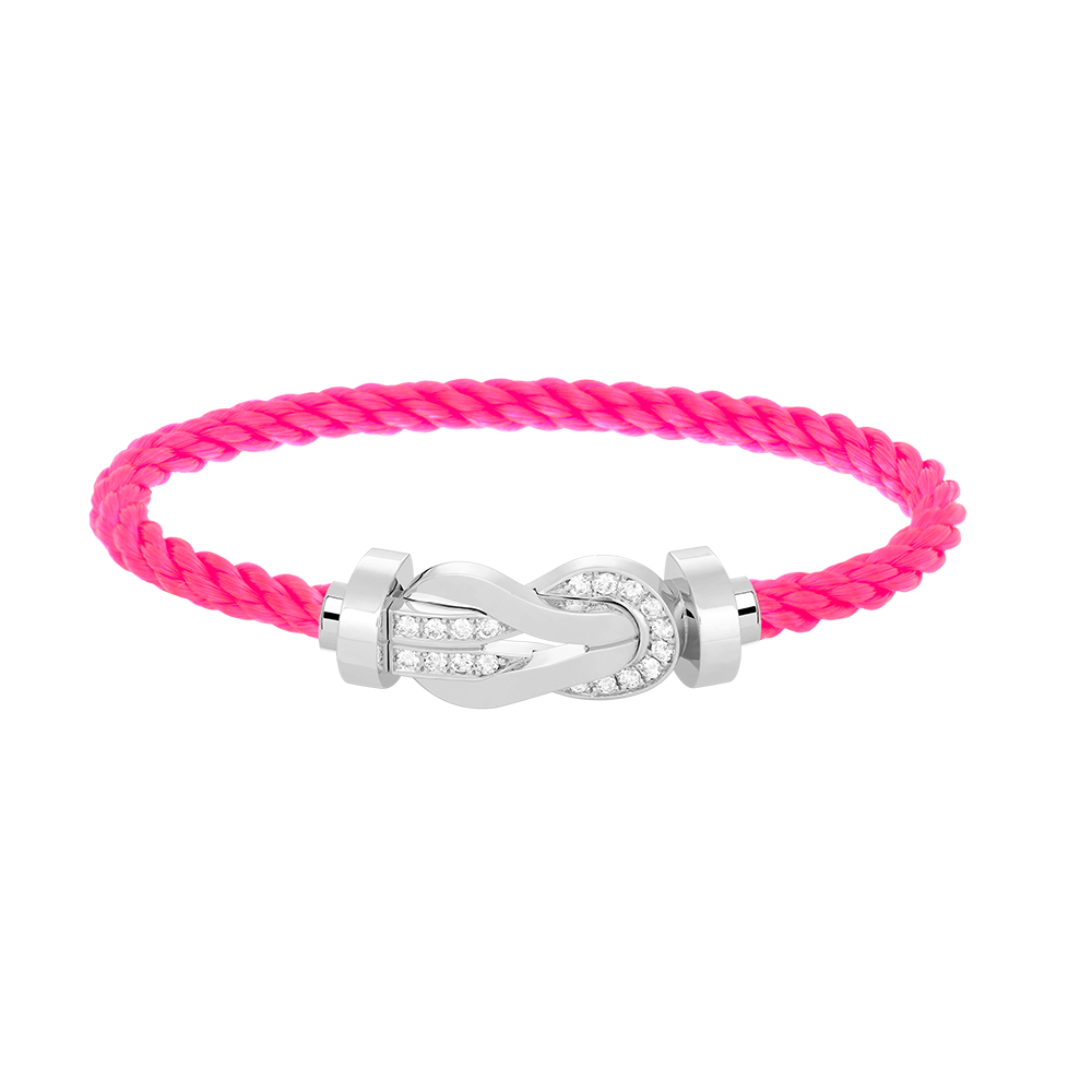 [Vera Jewelry]CHANCE LARGE 8 FIGURE BUCKLE HALF DIAMOND BRACELET SILVER