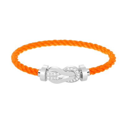 [Vera Jewelry]CHANCE LARGE 8 FIGURE BUCKLE HALF DIAMOND BRACELET SILVER