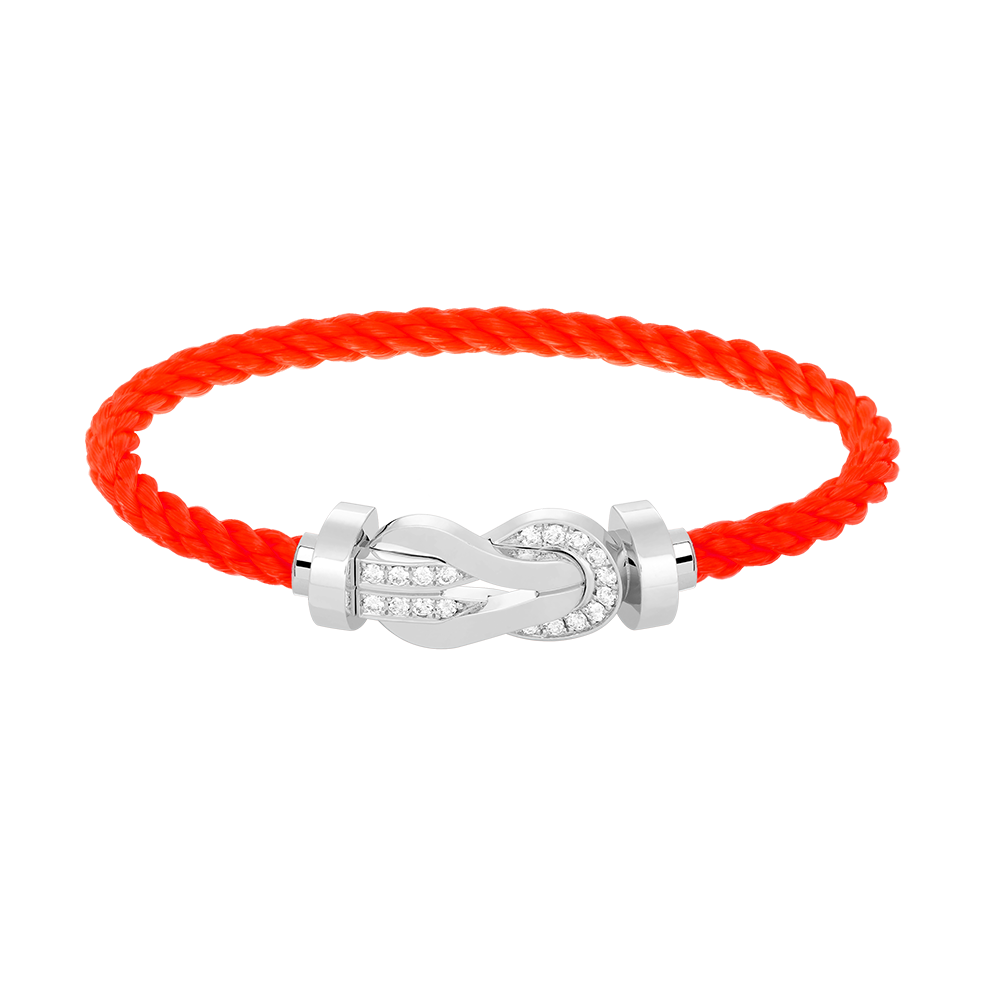 [Vera  Jewelry]CHANCE LARGE 8 FIGURE BUCKLE HALF DIAMOND BRACELET SILVER