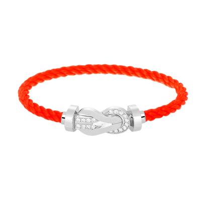 [Vera Jewelry]CHANCE LARGE 8 FIGURE BUCKLE HALF DIAMOND BRACELET SILVER