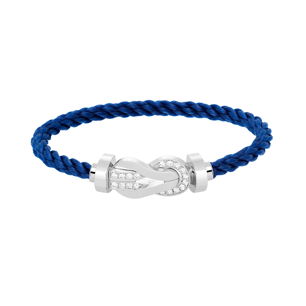[Vera Jewelry]CHANCE LARGE 8 FIGURE BUCKLE HALF DIAMOND BRACELET SILVER