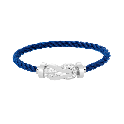 [Vera Jewelry]CHANCE LARGE 8 FIGURE BUCKLE HALF DIAMOND BRACELET SILVER
