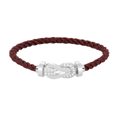 [Vera Jewelry]CHANCE LARGE 8 FIGURE BUCKLE HALF DIAMOND BRACELET SILVER