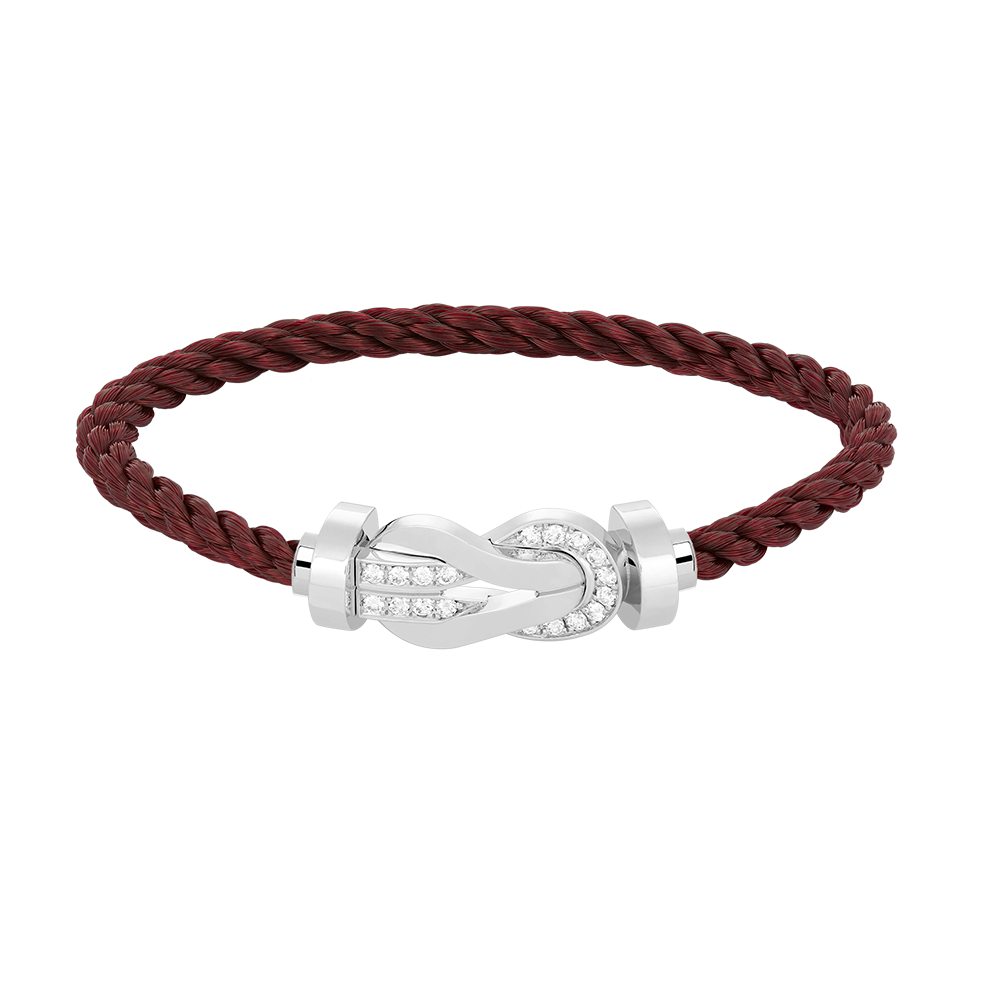 [Vera  Jewelry]CHANCE LARGE 8 FIGURE BUCKLE HALF DIAMOND BRACELET SILVER