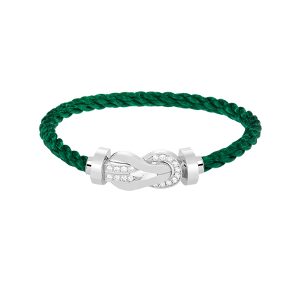 [Vera  Jewelry]CHANCE LARGE 8 FIGURE BUCKLE HALF DIAMOND BRACELET SILVER