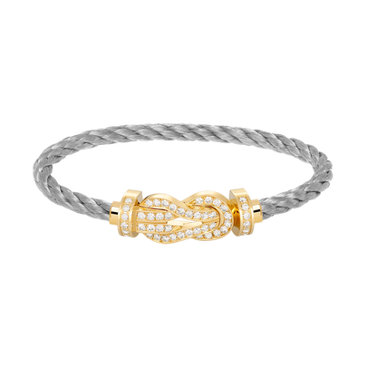[Vera  Jewelry]CHANCE LARGE 8 FIGURE BUCKLE FULLDIAMOND BRACELET GOLD