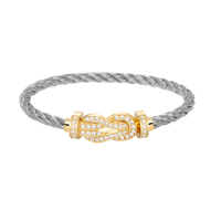 [Vera Jewelry]CHANCE LARGE 8 FIGURE BUCKLE FULLDIAMOND BRACELET GOLD