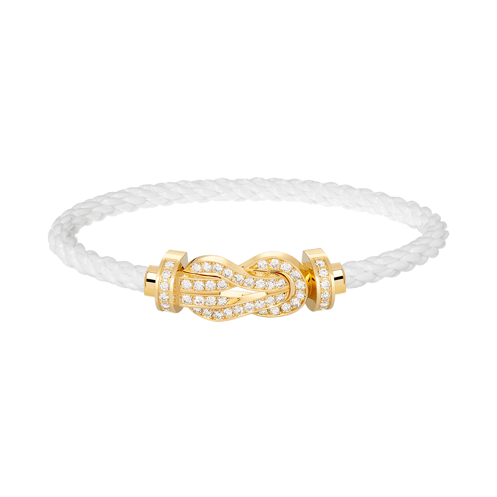 [Vera  Jewelry]CHANCE LARGE 8 FIGURE BUCKLE FULLDIAMOND BRACELET GOLD