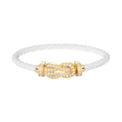 [Vera Jewelry]CHANCE LARGE 8 FIGURE BUCKLE FULLDIAMOND BRACELET GOLD