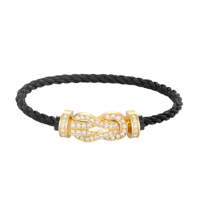 [Vera Jewelry]CHANCE LARGE 8 FIGURE BUCKLE FULLDIAMOND BRACELET GOLD