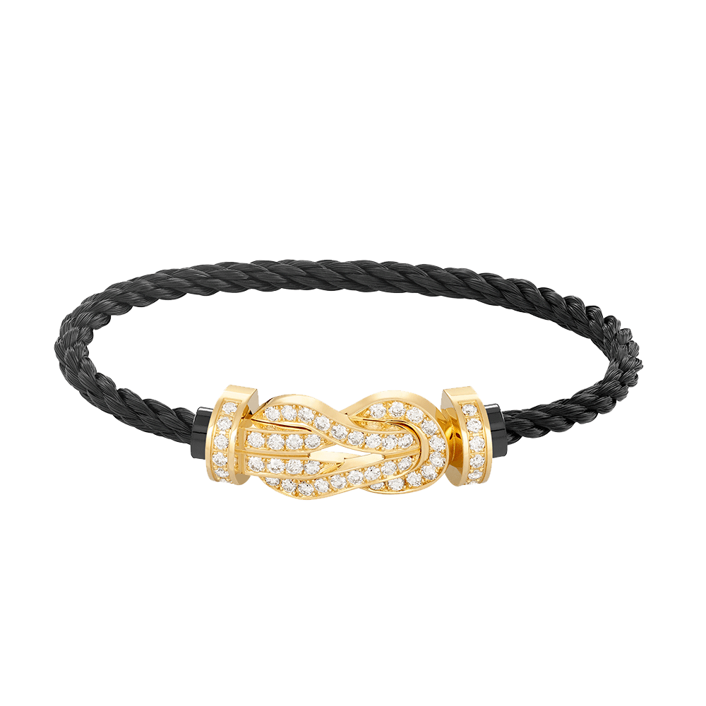 [Vera  Jewelry]CHANCE LARGE 8 FIGURE BUCKLE FULLDIAMOND BRACELET GOLD