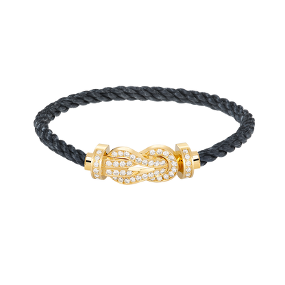 [Vera Jewelry]CHANCE LARGE 8 FIGURE BUCKLE FULLDIAMOND BRACELET GOLD
