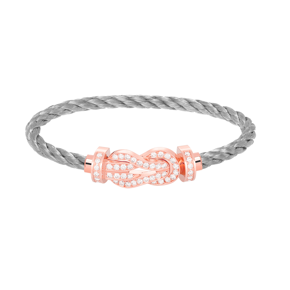 [Vera  Jewelry]CHANCE LARGE 8 FIGURE BUCKLE FULL DIAMOND BRACELET ROSE GOLD