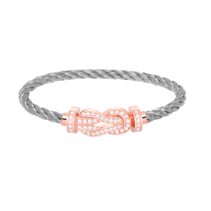 [Vera  Jewelry]CHANCE LARGE 8 FIGURE BUCKLE FULL DIAMOND BRACELET ROSE GOLD