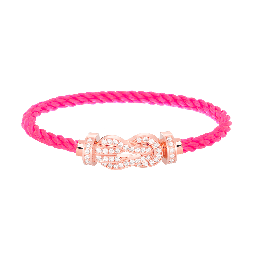 [Vera Jewelry]CHANCE LARGE 8 FIGURE BUCKLE FULL DIAMOND BRACELET ROSE GOLD