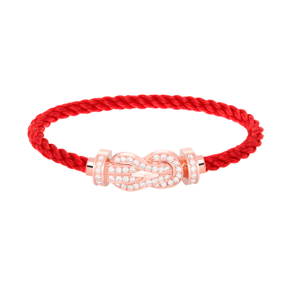 [Vera  Jewelry]CHANCE LARGE 8 FIGURE BUCKLE FULL DIAMOND BRACELET ROSE GOLD